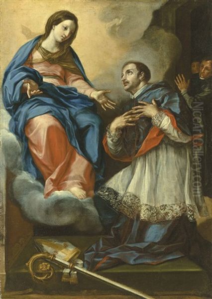 The Vision Of Juan De Palafox Y Mendoza, Bishop Of Puebla Oil Painting by Carlo Maratta or Maratti