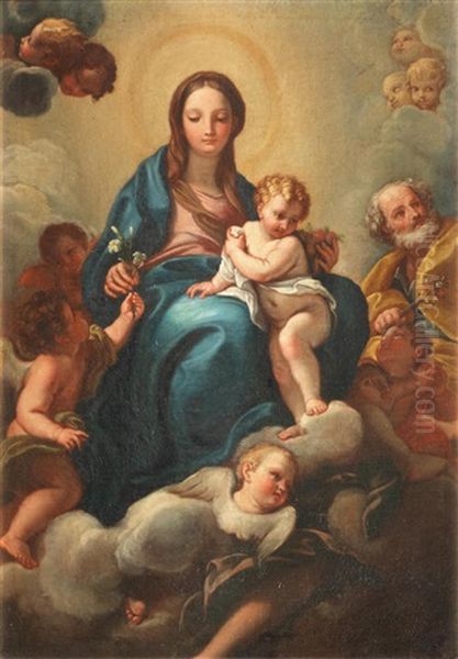 The Holy Family Oil Painting by Carlo Maratta or Maratti