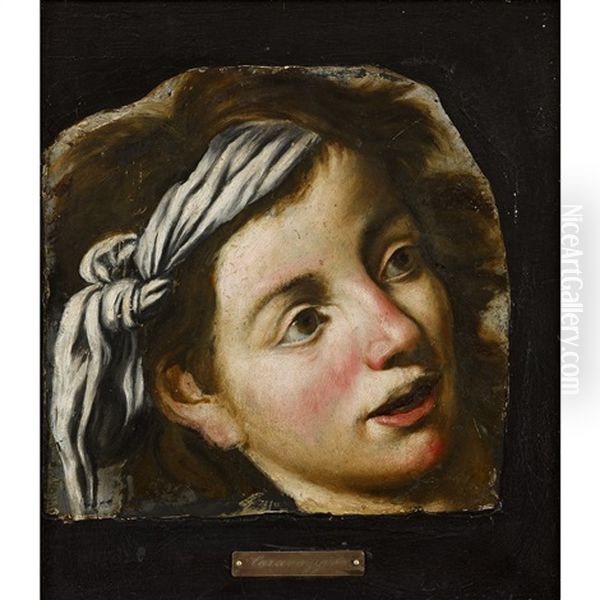 Head Of A Man Oil Painting by Carlo Maratta or Maratti