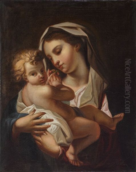 Maria Mit Dem Kind Oil Painting by Carlo Maratta or Maratti