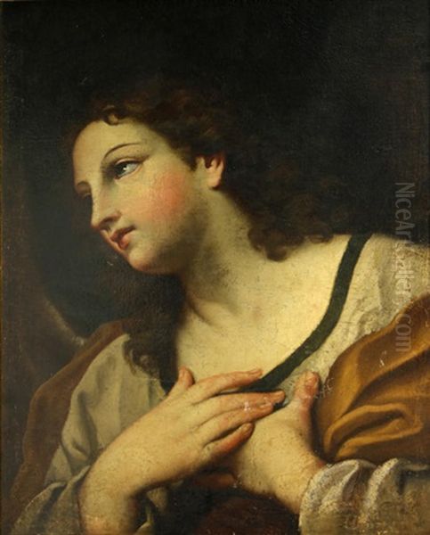 The Penitent Magdalene Oil Painting by Carlo Maratta or Maratti