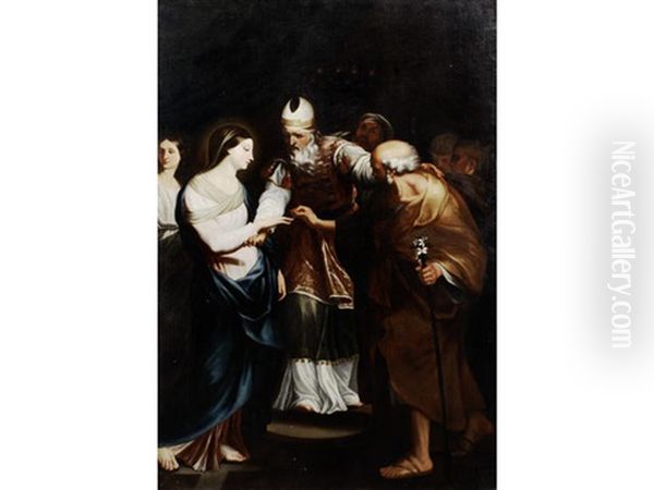 The Marriage Of The Virgin Oil Painting by Carlo Maratta or Maratti
