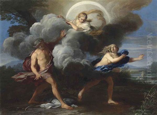 Alpheus And Arethusa Oil Painting by Carlo Maratta or Maratti