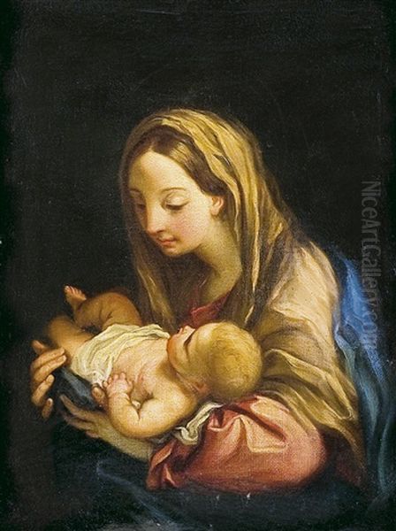 Virgen Con El Nino Oil Painting by Carlo Maratta or Maratti