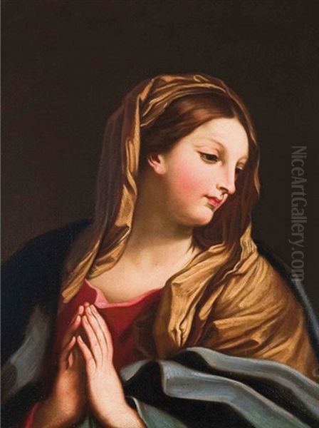 Madonna At Prayer Oil Painting by Carlo Maratta or Maratti
