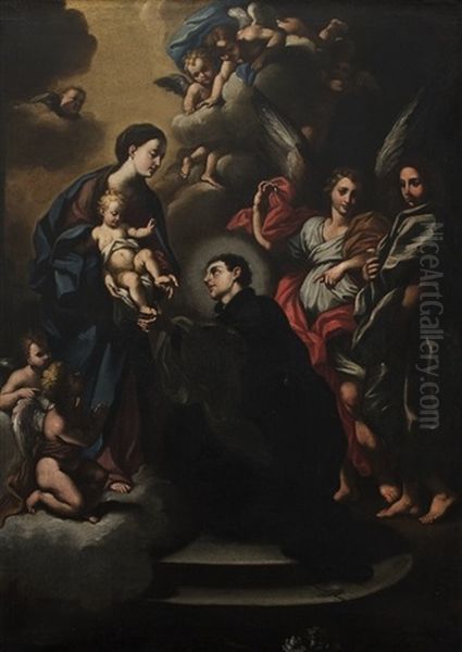 Apparizione Della Madonna Con Il Bambino A San Stanislao Kostka Oil Painting by Carlo Maratta or Maratti