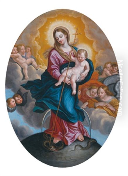 Maria Immaculata Oil Painting by Carlo Maratta or Maratti