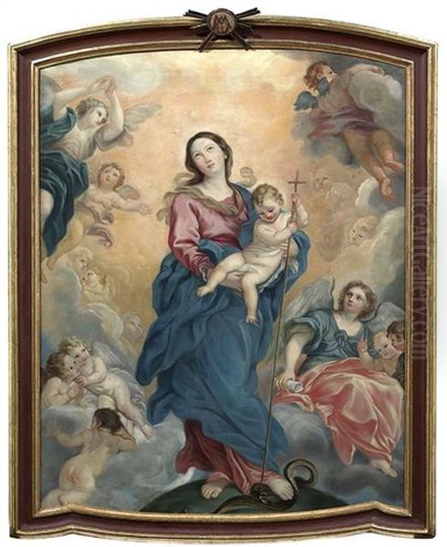 Maria Immaculata Oil Painting by Carlo Maratta or Maratti