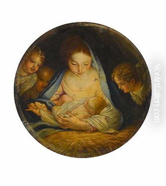 The Virgin And Child Oil Painting by Carlo Maratta or Maratti