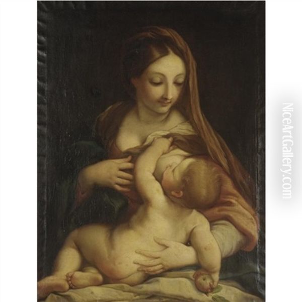 The Madonna And Child Oil Painting by Carlo Maratta or Maratti