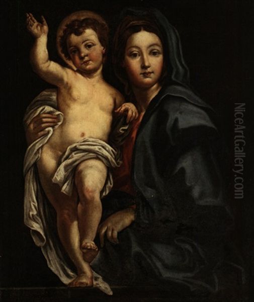 Madonna Mit Kind Oil Painting by Carlo Maratta or Maratti