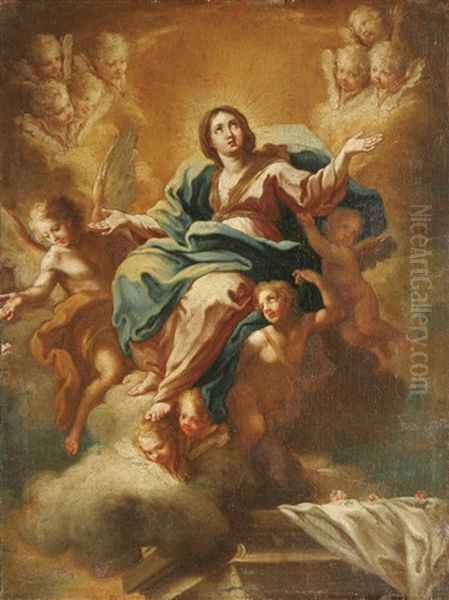 The Assumption Oil Painting by Carlo Maratta or Maratti