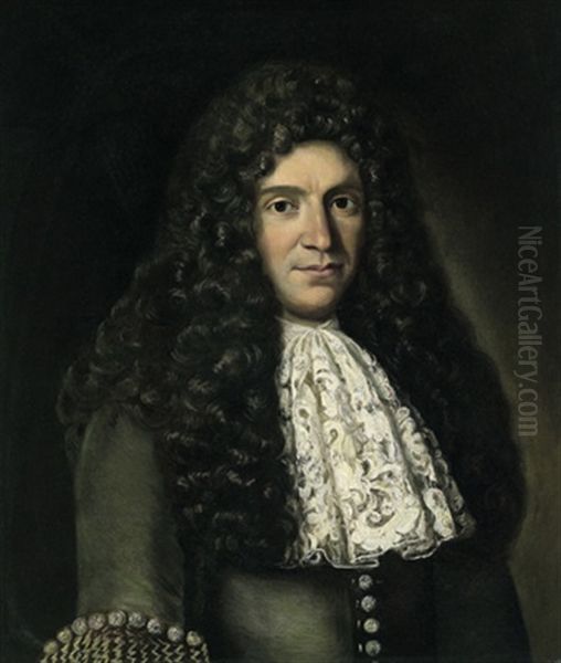 Bildnis Eines Edelmannes Mit Allongeperucke Oil Painting by Carlo Maratta or Maratti