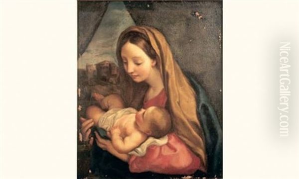 Vierge A L'enfant Oil Painting by Carlo Maratta or Maratti