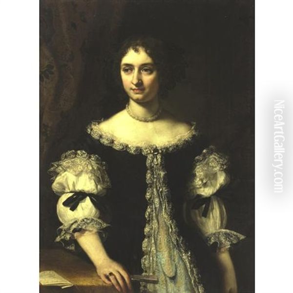 Portrait Of Maria Madalena Rospigliosi Oil Painting by Carlo Maratta or Maratti