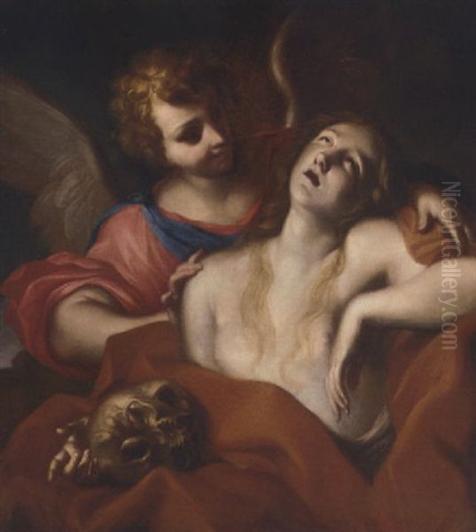 The Death Of The Magdalen Oil Painting by Carlo Maratta or Maratti
