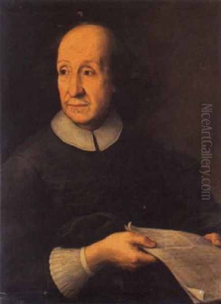 Ritratto Di Uomo Con Lettera In Mano Oil Painting by Carlo Maratta or Maratti