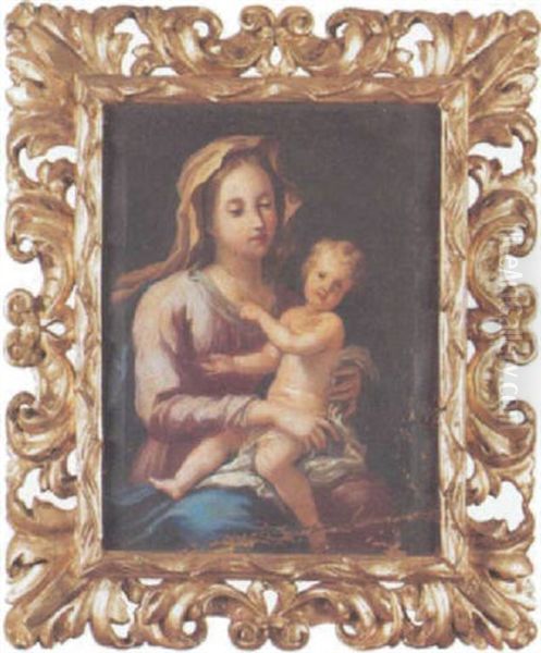 Maria Mit Christuskind Oil Painting by Carlo Maratta or Maratti