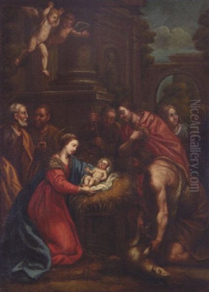 Anbetung Der Hirten Oil Painting by Carlo Maratta or Maratti