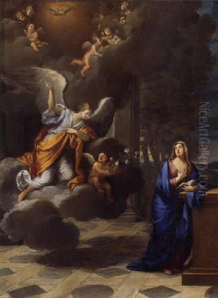 The Annunciation Oil Painting by Carlo Maratta or Maratti
