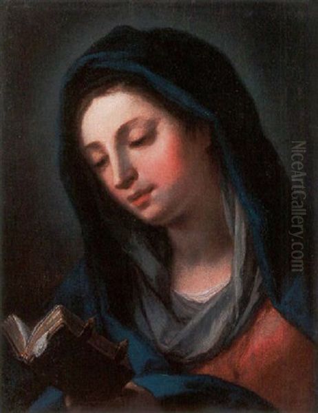 The Virgin Reading Oil Painting by Carlo Maratta or Maratti