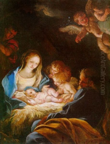 Die Heilige Familie Oil Painting by Carlo Maratta or Maratti