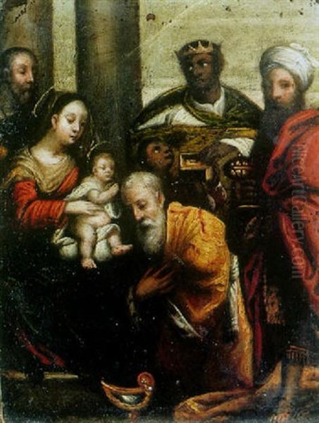 The Adoration Of The Magi Oil Painting by Carlo Maratta or Maratti
