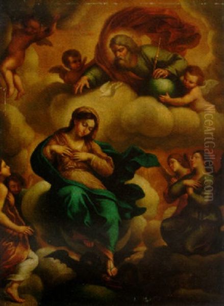 The Assumption Of The Virgin Oil Painting by Carlo Maratta or Maratti