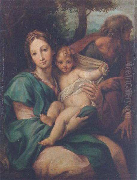 The Holy Family Oil Painting by Carlo Maratta or Maratti