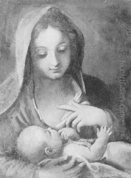 The Madonna And Child Oil Painting by Carlo Maratta or Maratti