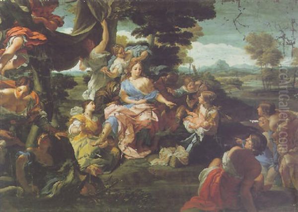 The Finding Of Moses Oil Painting by Carlo Maratta or Maratti