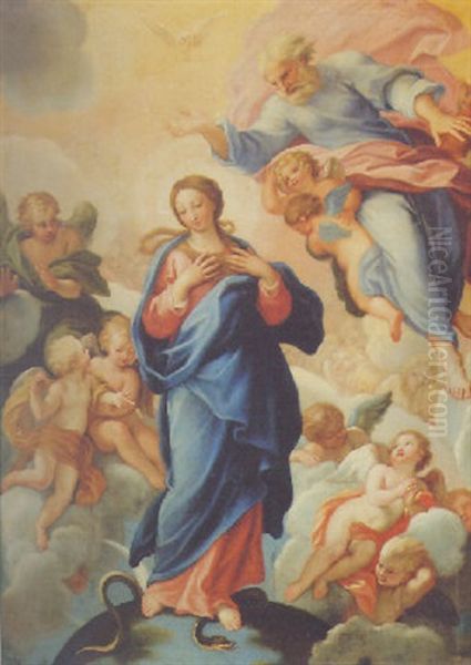 The Assumption Of The Virgin Oil Painting by Carlo Maratta or Maratti