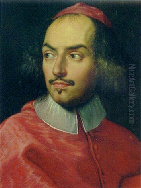 Portrait Of A Cardinal Oil Painting by Carlo Maratta or Maratti