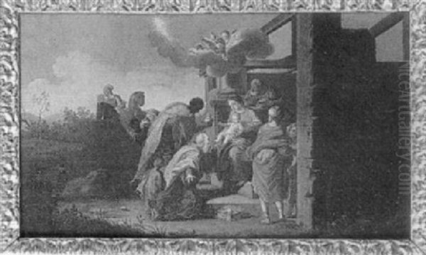 Addorazione Dei Magi Oil Painting by Carlo Maratta or Maratti