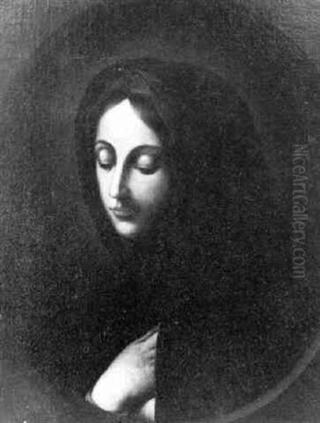Busto De La Virgen Oil Painting by Carlo Maratta or Maratti