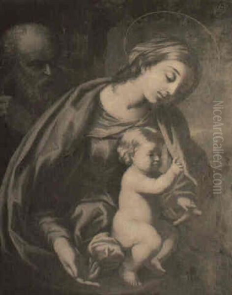 The Rest On The Flight Into Egypt Oil Painting by Carlo Maratta or Maratti