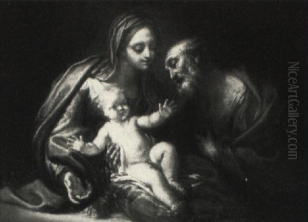 The Holy Family Oil Painting by Carlo Maratta or Maratti