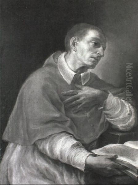 St. Carlo Borromeo Oil Painting by Carlo Maratta or Maratti