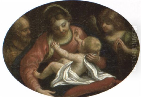 The Holy Family Oil Painting by Carlo Maratta or Maratti