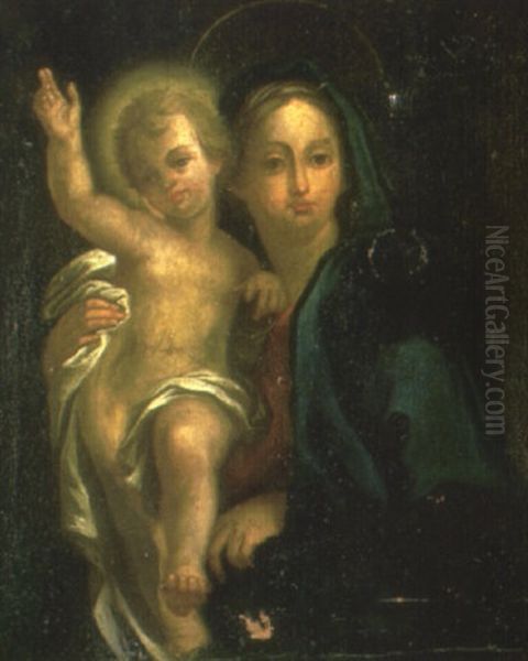 The Madonna And Child Oil Painting by Carlo Maratta or Maratti