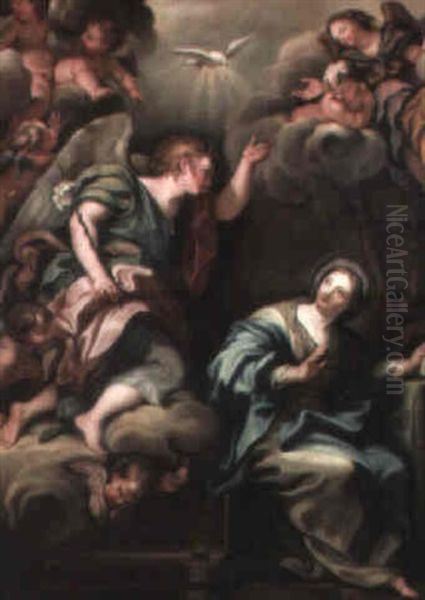 The Annunciation Oil Painting by Carlo Maratta or Maratti