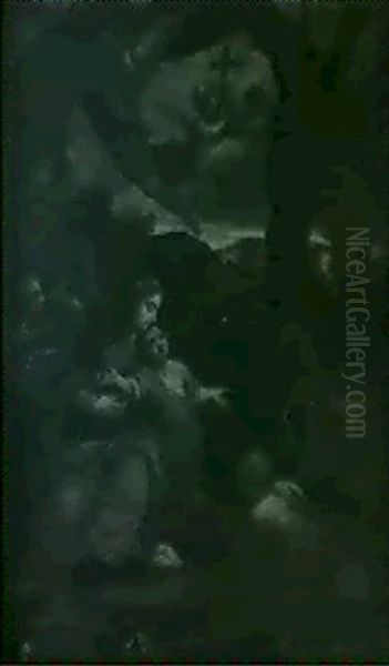 The Holy Family With The Infant St. John Oil Painting by Carlo Maratta or Maratti