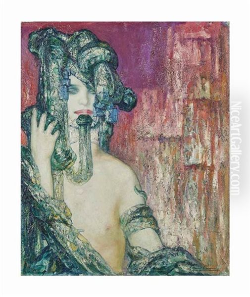 Gorgone Oil Painting by Pierre Amede Marcel-Beronneau