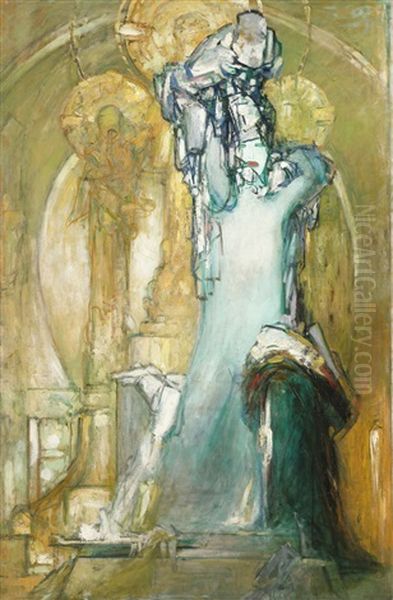 Salome, L'oiseau De Proie Oil Painting by Pierre Amede Marcel-Beronneau