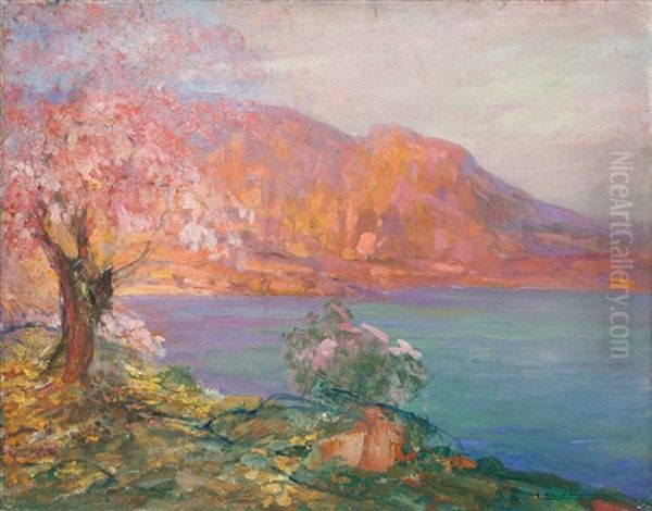 Cote Rocheuse Oil Painting by Pierre Amede Marcel-Beronneau