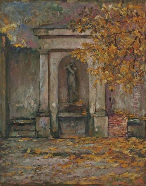 Sculpture Dans Un Parc Oil Painting by Pierre Amede Marcel-Beronneau
