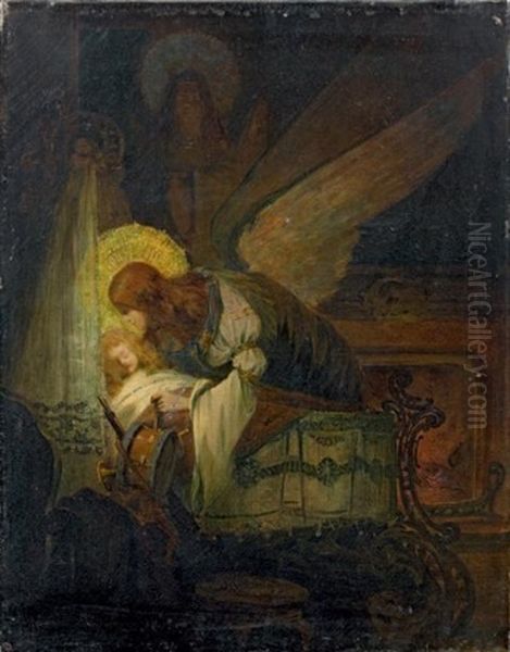 Dormez En Paix Oil Painting by Pierre Amede Marcel-Beronneau