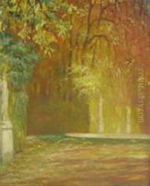 Bassin Du Parc De Versailles Oil Painting by Pierre Amede Marcel-Beronneau