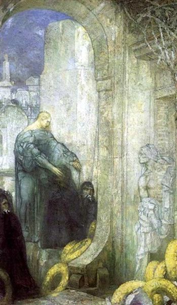 Scene Biblique Oil Painting by Pierre Amede Marcel-Beronneau