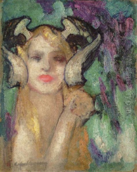 Faunesse Oil Painting by Pierre Amede Marcel-Beronneau